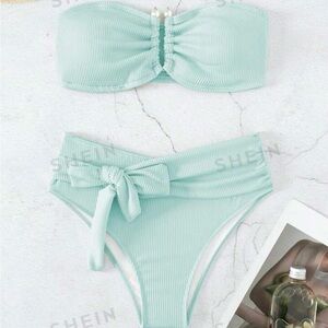 SHEIN high waisted strapless bathing suit